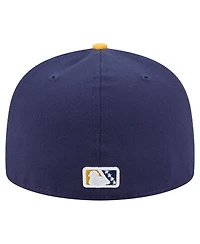 New Era Men's Navy Brooklyn Cyclones Authentic Collection 59FIFTY Fitted Hat