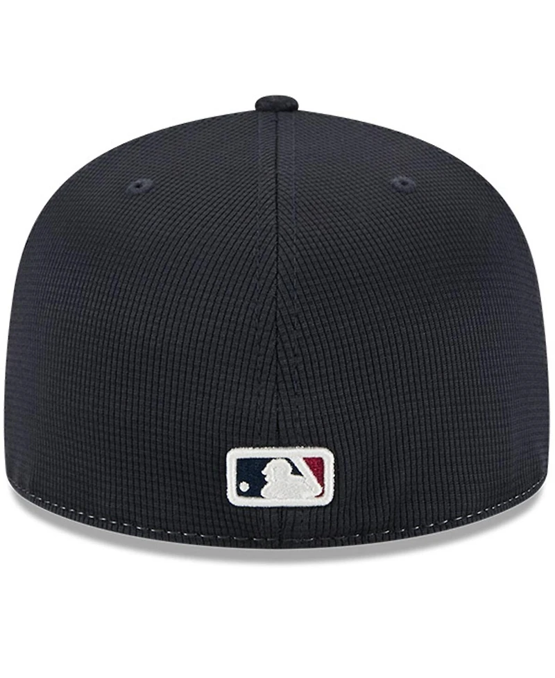 New Era Men's Navy/White Cleveland Guardians City Connect Batting Practice 59FIFTY Fitted Hat