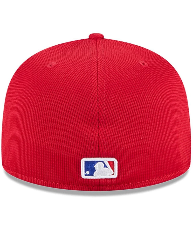 New Era Men's Red Atlanta Braves City Connect Batting Practice 59FIFTY Fitted Hat