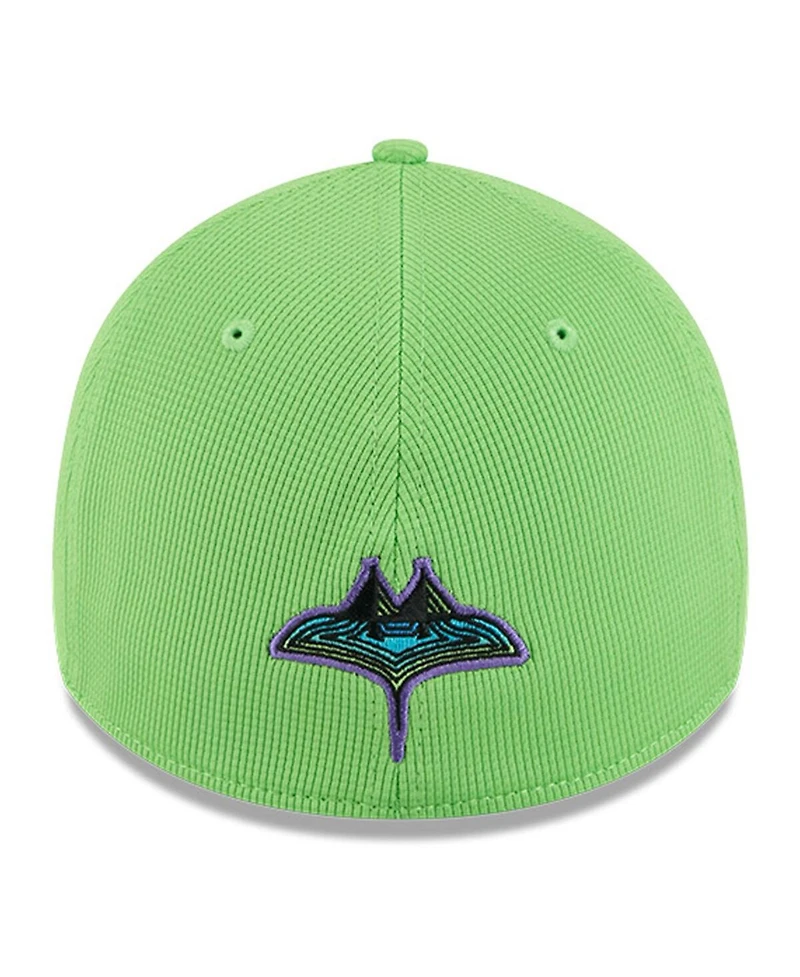 New Era Men's Neon Green Tampa Bay Rays City Connect Batting Practice 39THIRTY Flex Hat