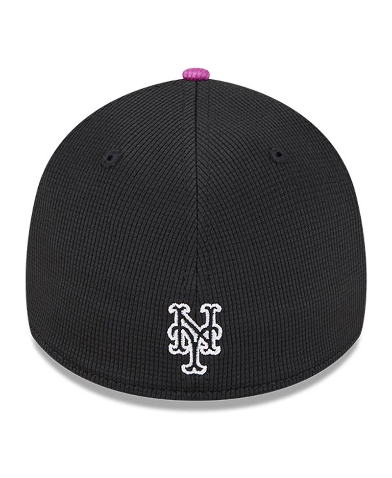 New Era Men's Charcoal/Purple York Mets City Connect Batting Practice 39THIRTY Flex Hat
