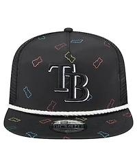 New Era Men's Black Tampa Bay Rays Gummy Golfer Trucker Adjustable Hat