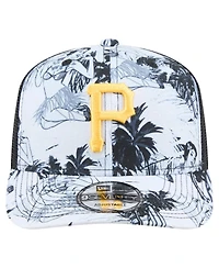 New Era Men's Black Pittsburgh Pirates Hula Trucker 9SEVENTY Adjustable Hat