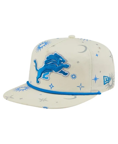 New Era Men's Cream Detroit Lions Celestial Golfer Adjustable Hat