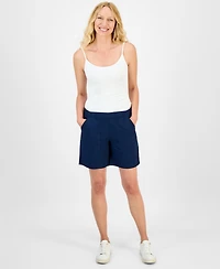 Style & Co Women's Mid-Rise Pull-On Shorts, Regular & petite, Exclusively at Macy's