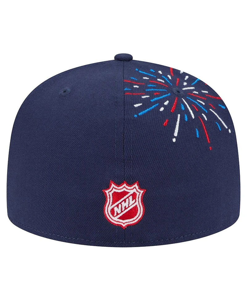 New Era Men's Navy Philadelphia Flyers Americana Fireworks 59FIFTY Fitted Hat