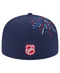 New Era Men's Navy Philadelphia Flyers Americana Fireworks 59FIFTY Fitted Hat