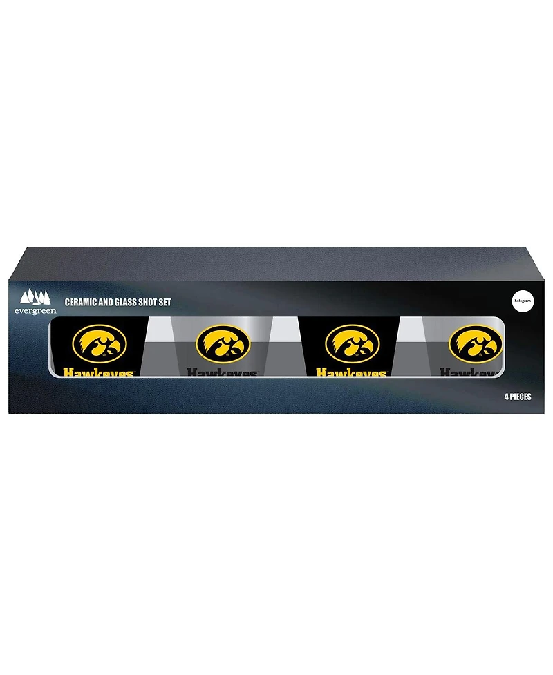 Evergreen Enterprises Iowa Hawkeyes Shot Glass Set, 4-Pack