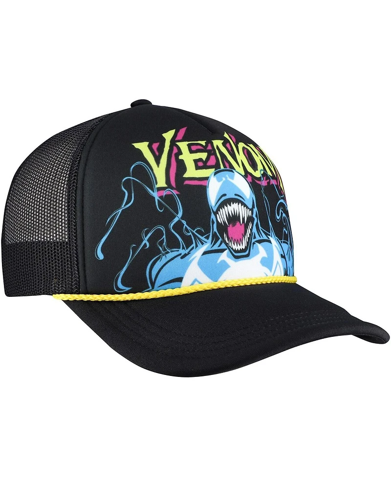 Lids Men's Black Venom Big Front Adjustable Trucker Hat