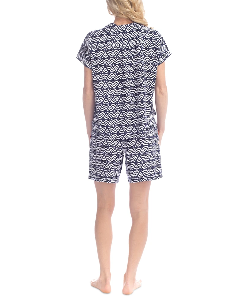 Ocean Pacific Women's Butter-Knit Ribbed Shortie Pajama Set