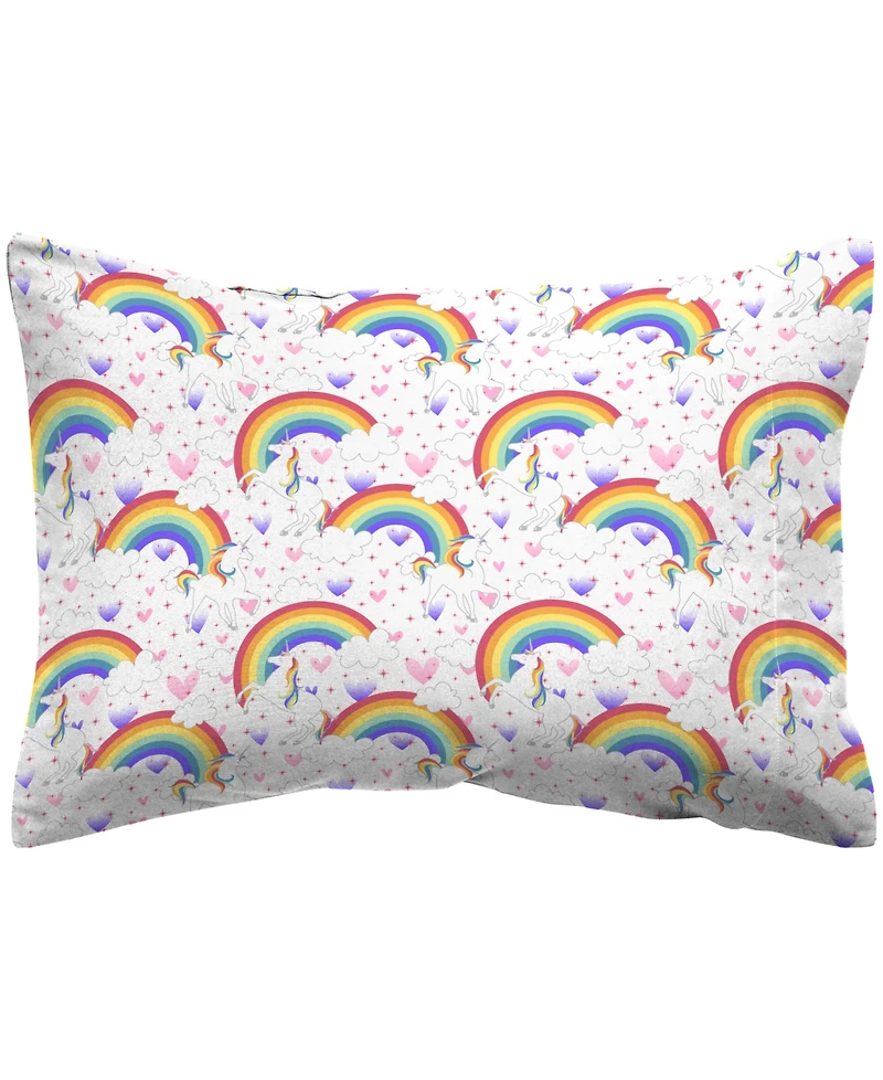 Dream Factory Unicorn Rainbow 3-Pc. Sheet Set, Twin