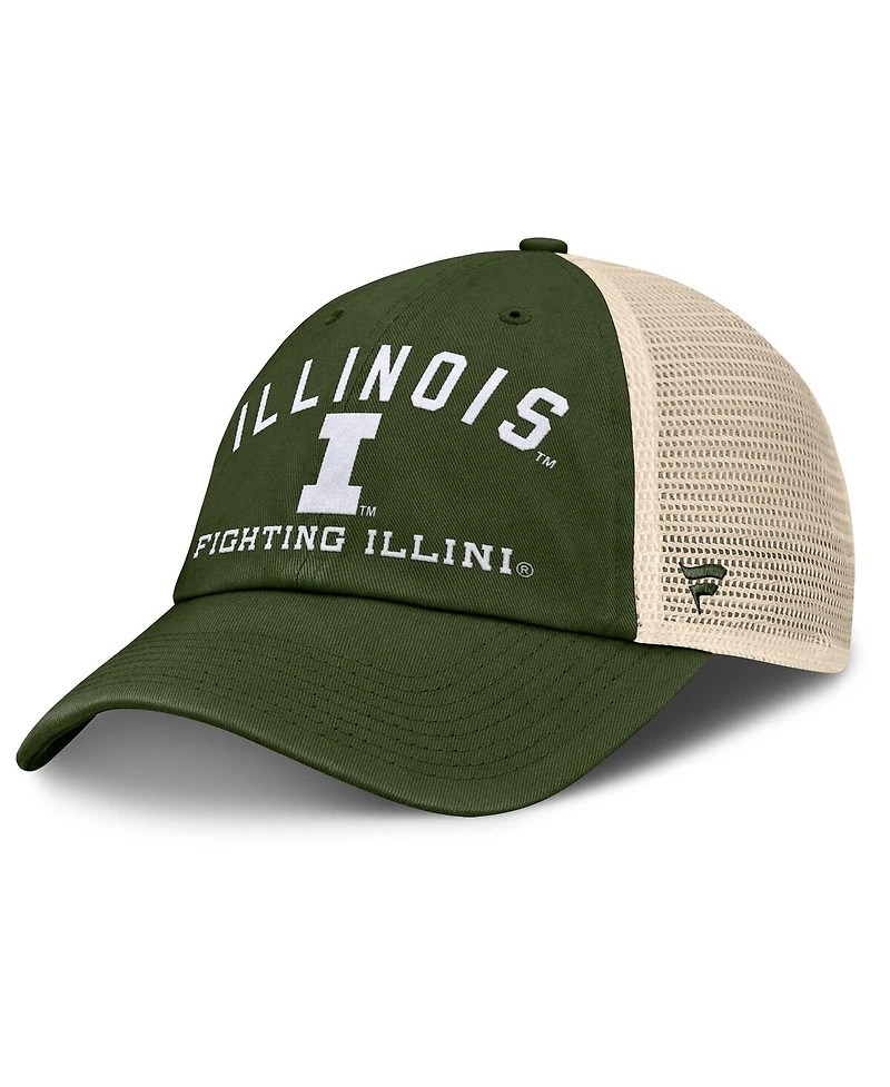 Fanatics Men's Olive Illinois Fighting Illini Oht Military Appreciation Frontier Trucker Adjustable Hat