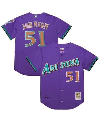 Mitchell & Ness Men's Randy Johnson Purple Arizona Diamondbacks 2000 Throwback Authentic Jersey