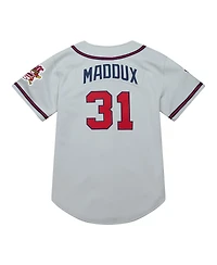 Mitchell & Ness Men's Greg Maddux Gray Atlanta Braves 1995 Throwback Authentic Jersey