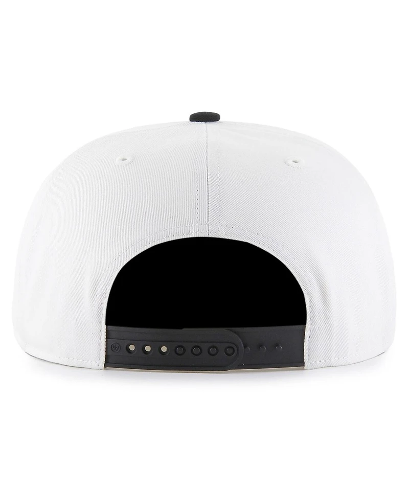 '47 Brand Men's White/Black St. Louis Cardinals Foundation Captain Snapback Hat