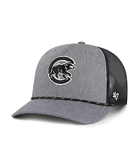 '47 Brand Men's Charcoal Chicago Cubs Carbon Rope Trucker Adjustable Hat