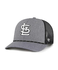 '47 Brand Men's Charcoal St. Louis Cardinals Carbon Rope Trucker Adjustable Hat
