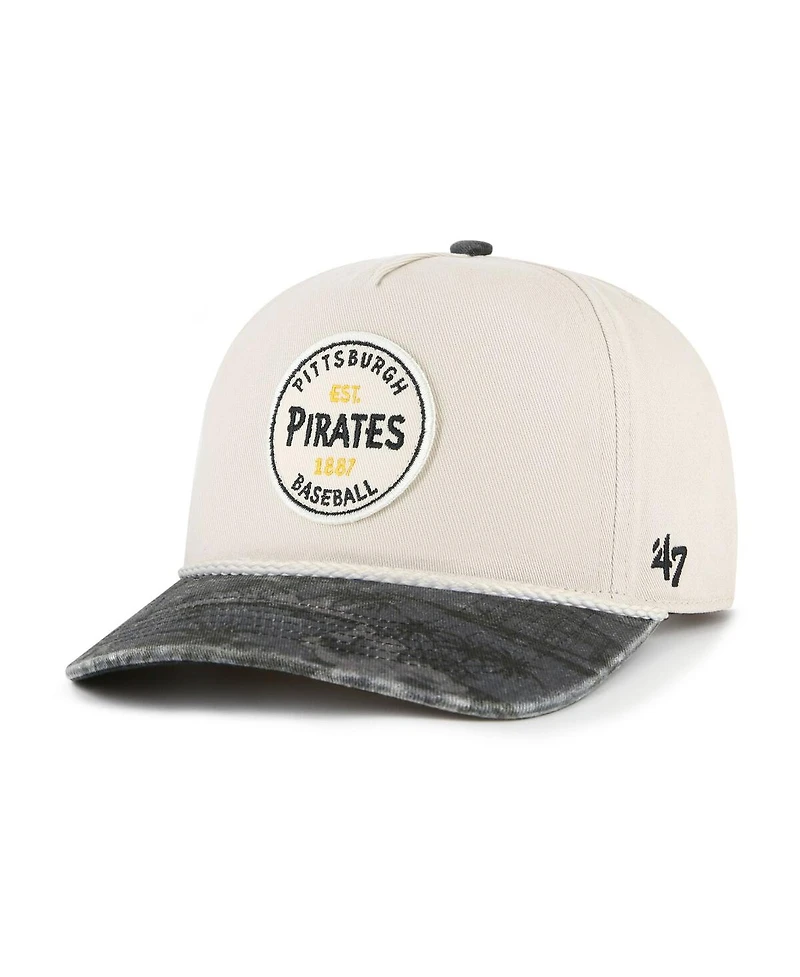 '47 Brand Men's Cream/Black Pittsburgh Pirates Fiji Rope Hitch Adjustable Hat