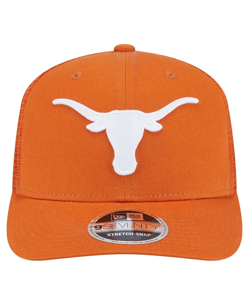 New Era Men's Texas Orange Texas Longhorns Primary 9SEVENTY Trucker Stretch-Snap Hat