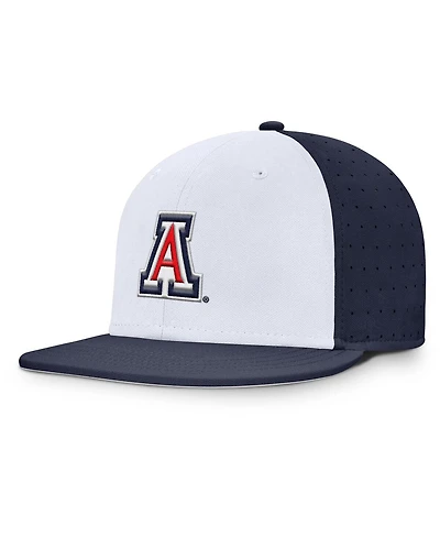 Nike Men's White/Navy Arizona Wildcats On-Field Dugout True Performance Fitted Hat