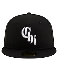 New Era Men's Black Chicago White Sox 125th Anniversary 59FIFTY Snapback Hat