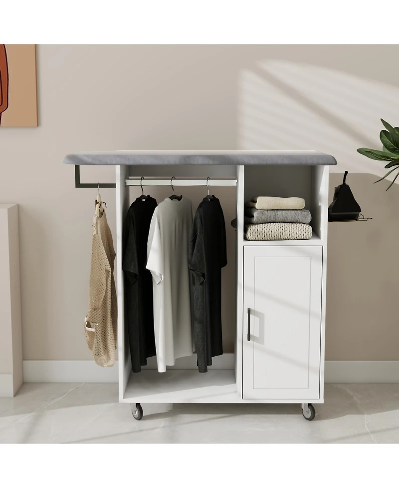 Streamdale Rolling Ironing Cabinet with Wheels Multipurpose Laundry Room Solution