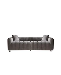 Streamdale Premium Velvet Sofa 3-Seater Loveseat with Metal Legs