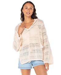 Roxy Juniors' Hippie Love Cotton-Blend Relaxed Sweater
