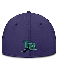 Nike Men's Gray/Purple Tampa Bay Rays Rise Swoosh Performance Flex Hat