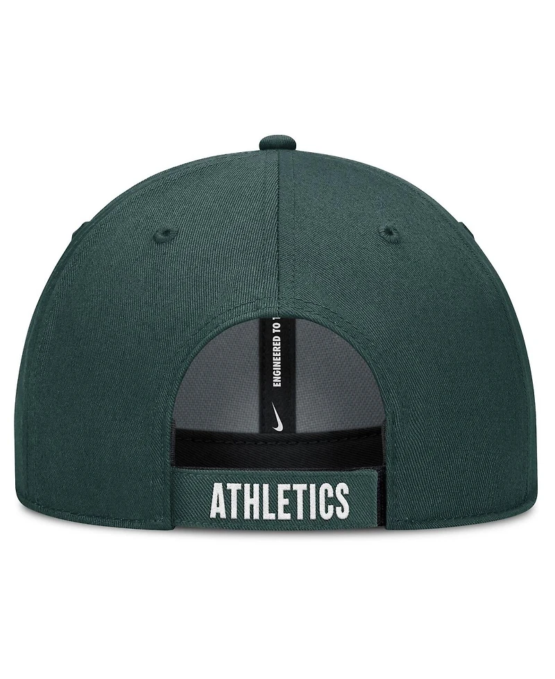 Nike Men's White/Green Athletics Club Performance Adjustable Hat