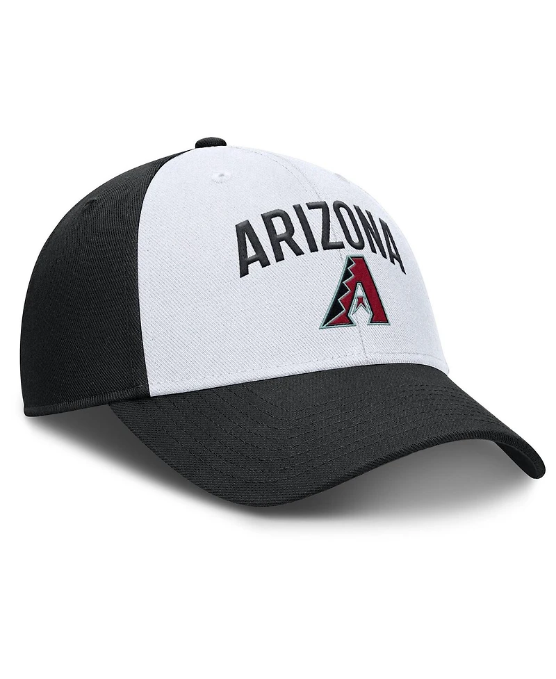 Nike Men's White/Black Arizona Diamondbacks Club Performance Adjustable Hat