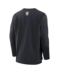 Nike Men's Black Texas Rangers Authentic Collection City Connect Lightweight Player Tri-Blend Performance Long Sleeve T-Shirt