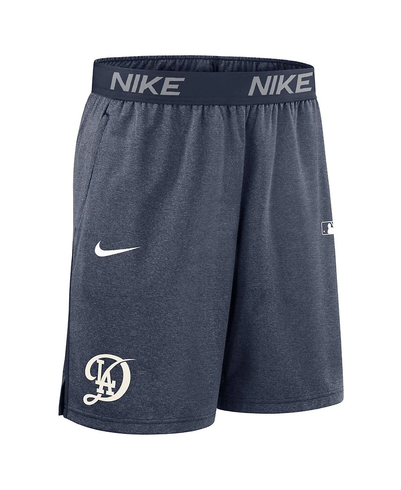 Nike Men's Navy Los Angeles Dodgers Authentic Collection City Connect Performance Knit Shorts