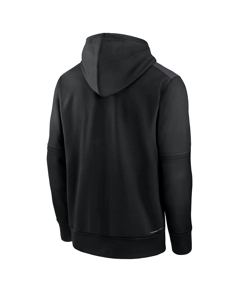 Nike Men's Black Baltimore Orioles Authentic Collection City Connect Therma Pullover Hoodie