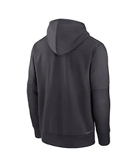 Nike Men's Anthracite New York Mets Authentic Collection City Connect Therma Pullover Hoodie