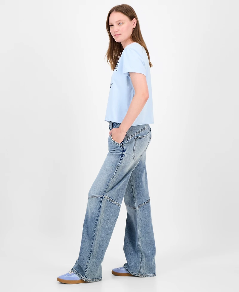 Celebrity Pink Juniors' Slouchy Skater Wide-Leg Jeans