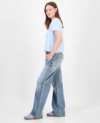 Celebrity Pink Juniors' Slouchy Skater Wide-Leg Jeans