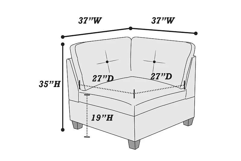 Streamdale Piece Ash Grey Chenille Fabric Modular Sectional with Ottomans