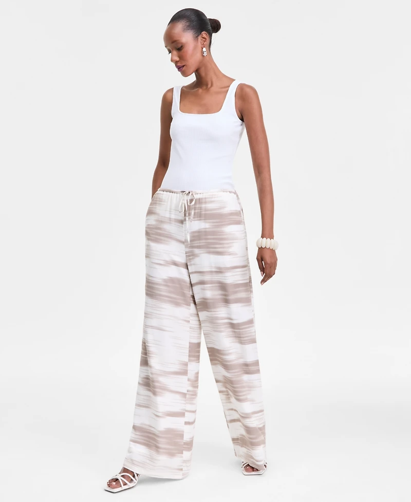 I.n.c. International Concepts Women's Printed Wide-Leg Pants, Exclusively at Macy's