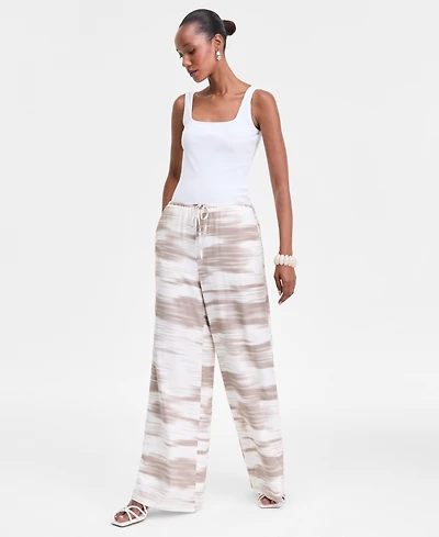 I.n.c. International Concepts Women's Printed Wide-Leg Pants, Exclusively at Macy's