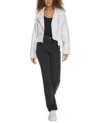 Levi's Women's Cropped Denim Moto Jacket
