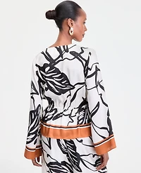 I.n.c. International Concepts Women's Printed Peplum Top, Exclusively at Macy's
