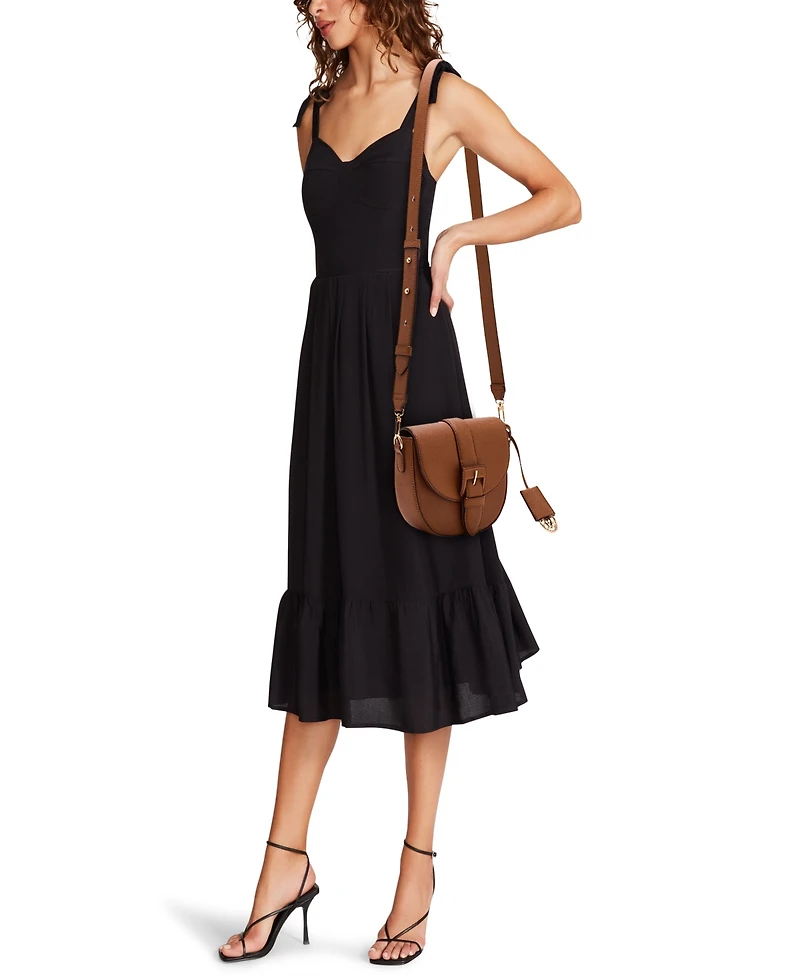 Anne Klein Covered Buckle Saddle Small Crossbody Bag