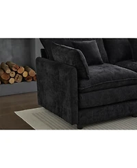 Streamdale Modular Sectional Sofa, 3-Seater Sofa with Ottoman, Modern L-Shaped Sofa for Living Room Bedroom Apartment
