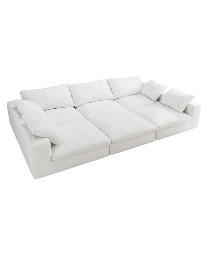 Streamdale Large size modular cloud sofa 6 seats down sofa bed apartment living room sofa 120"