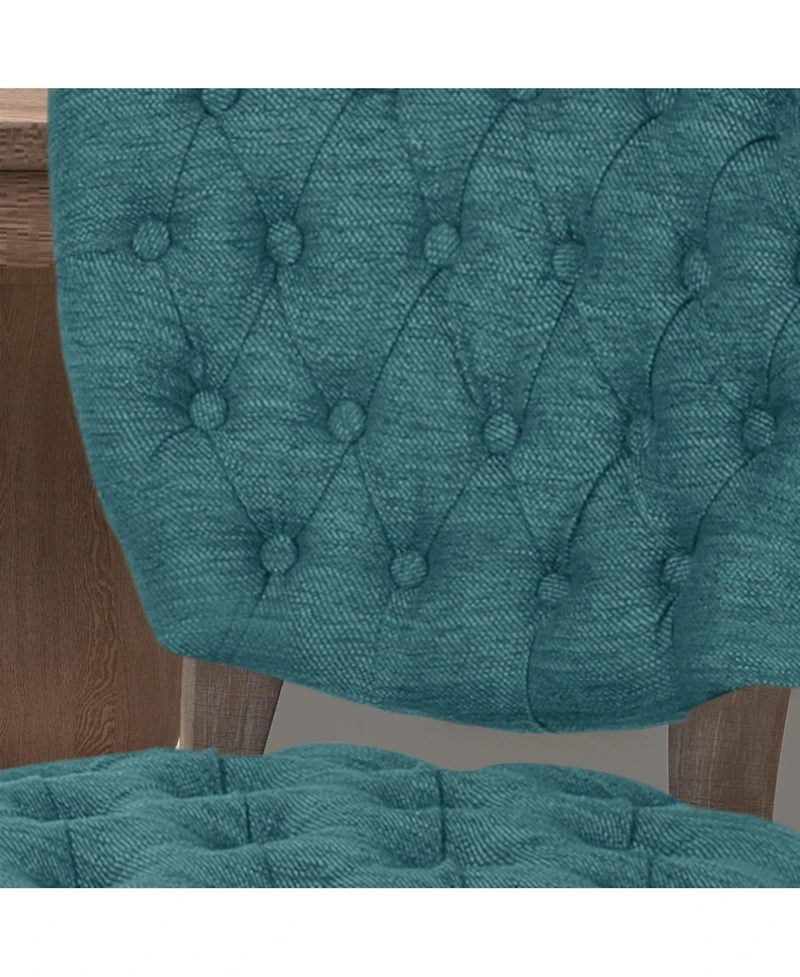 Streamdale Traditional Button Tufted Dining Chair with Scrolled Legs