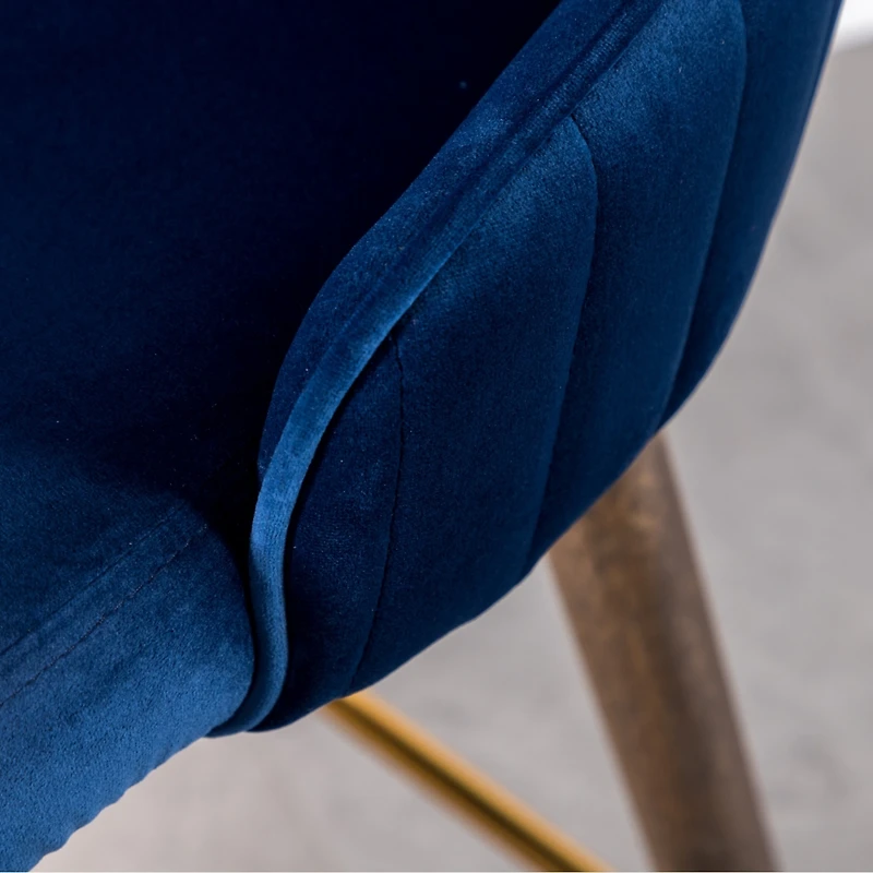 Streamdale Furniture Fabric Upholstered Counter Height Wingback Stools, Set of 2, Blue