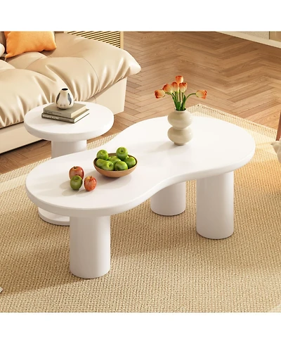 Streamdale Nested Cloud Coffee Tables (White)
