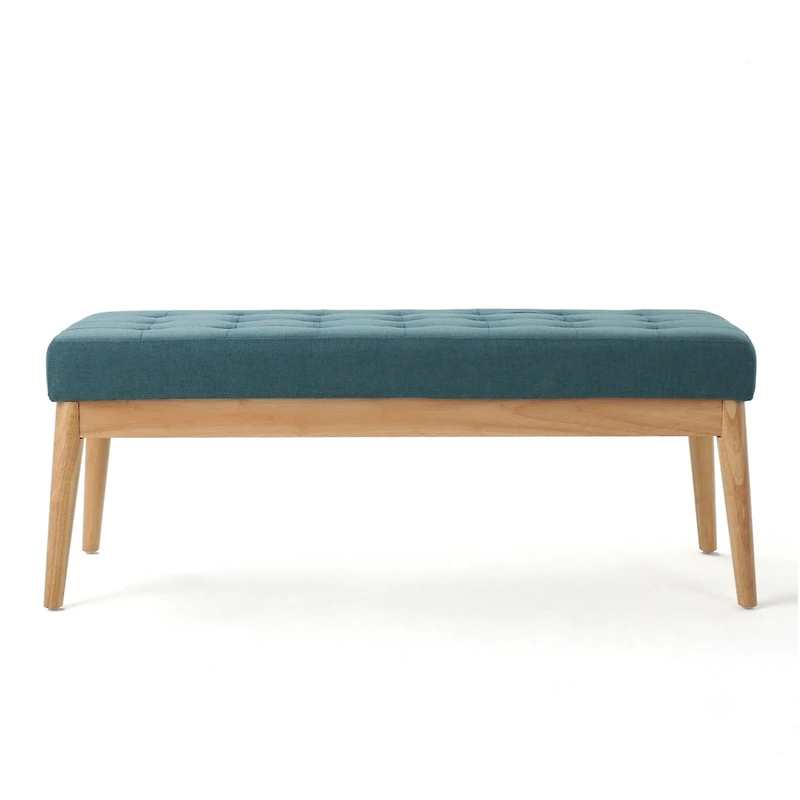 Streamdale Furniture Mid-Century Modern Upholstered Bench with Button-Tufting