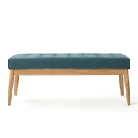 Streamdale Furniture Mid-Century Modern Upholstered Bench with Button-Tufting